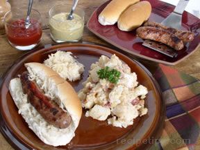 Grilled Bratwurst With Onions &amp Beer Recipe