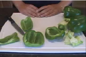 how to core and slice a bell pepper Video